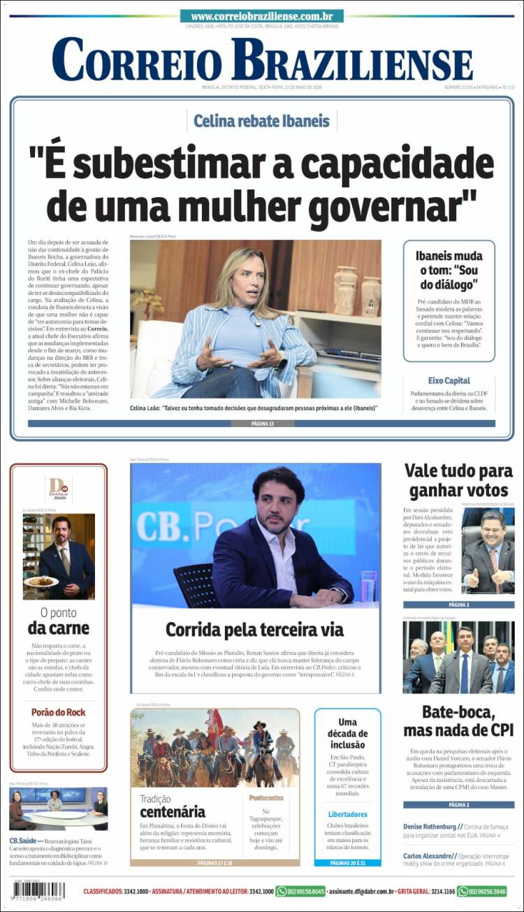 Portada de Correio Braziliense (Brasil)