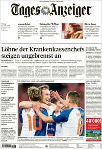 Portada de Tages-Anzeiger (Suiza)