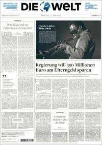 Portada de Die Welt (Alemania)