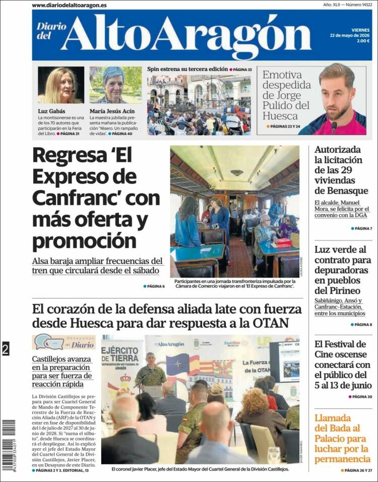 Portada de Diario del AltoAragón (Espa&ntilde;a)