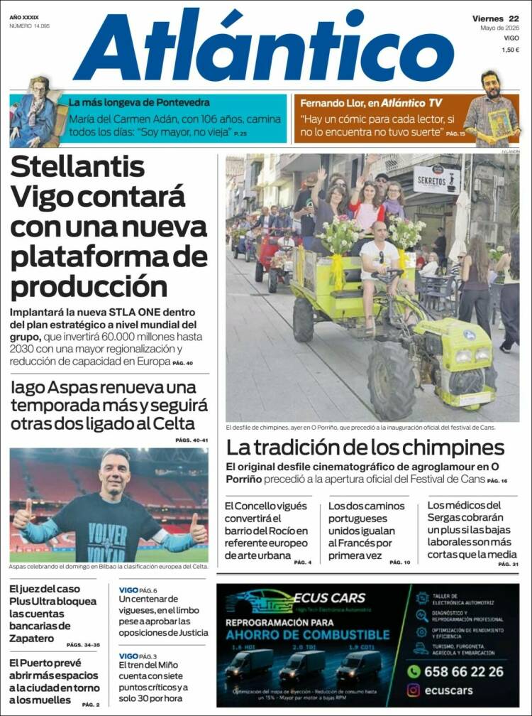 Portada de Atlántico Diario (Espa&ntilde;a)