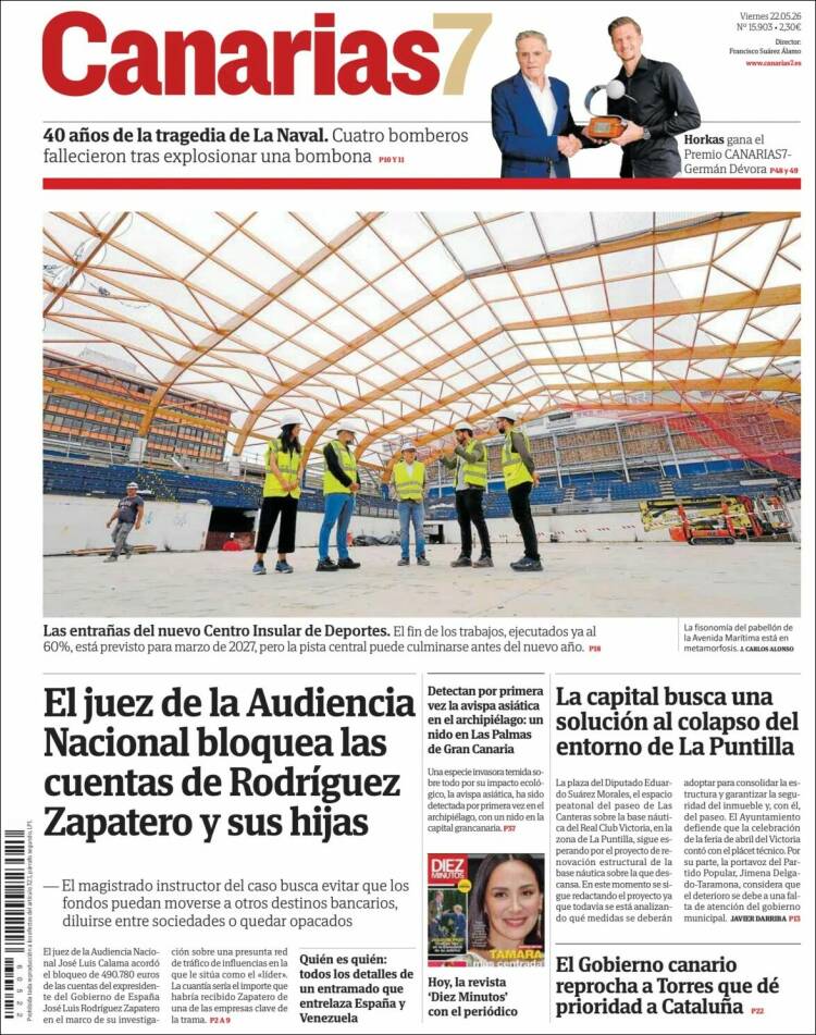 Portada de Canarias 7 (Espa&ntilde;a)