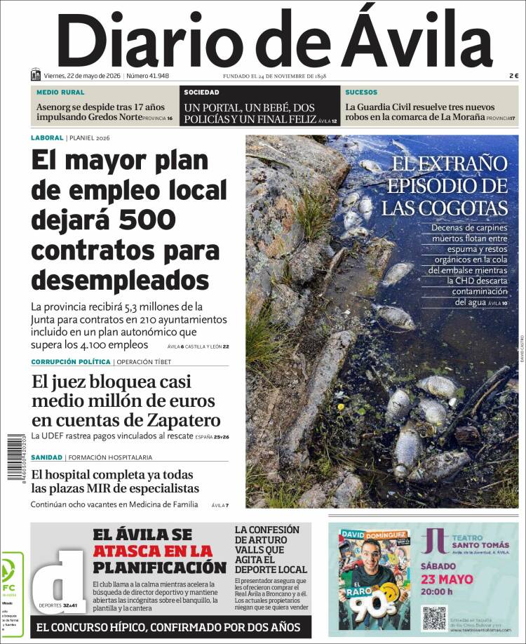 Portada de Diario de Ávila (Espa&ntilde;a)
