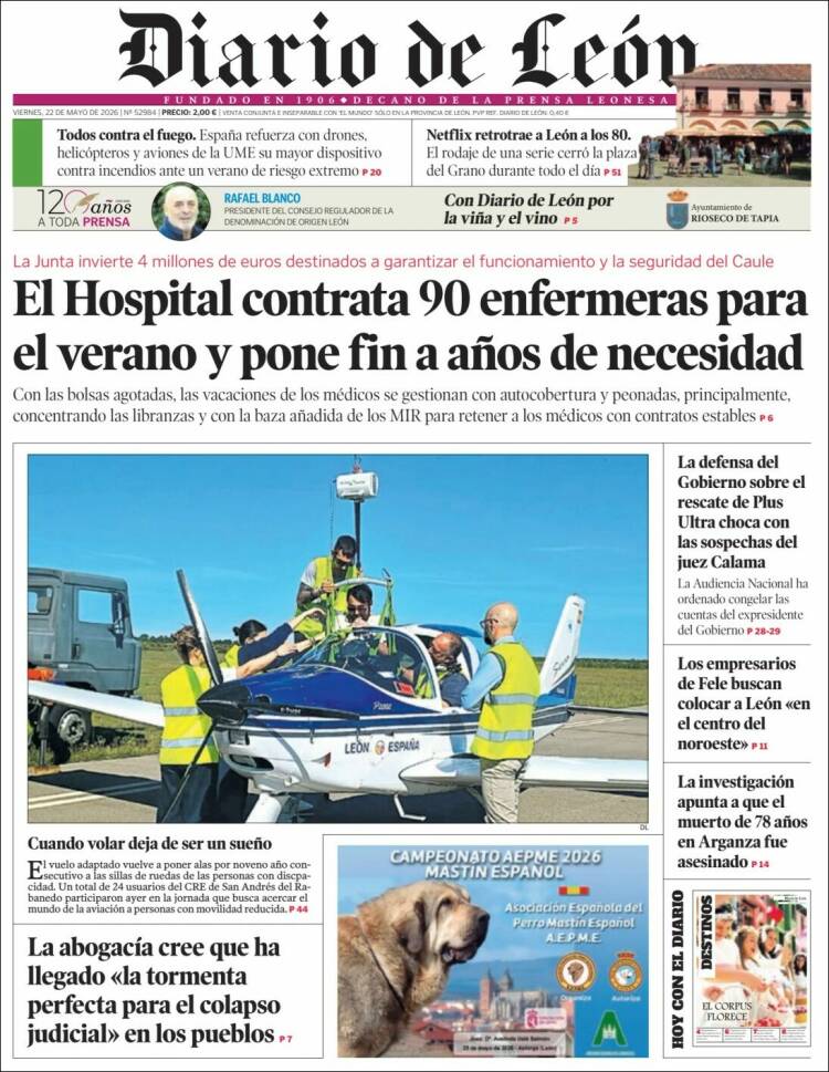 Portada de Diario de León (Espa&ntilde;a)