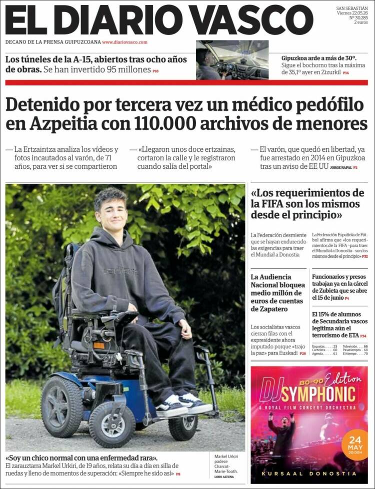 Portada de Diario Vasco (Espa&ntilde;a)