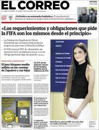 Portada de El Correo - Guipuzcoa (Espa&ntilde;a)