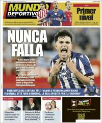 Portada de Mundo Deportivo Gipuzkoa (Espa&ntilde;a)