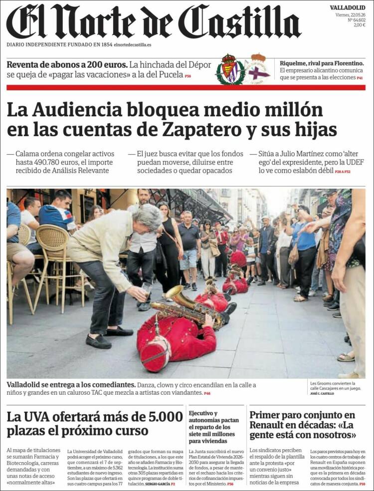 Portada de Norte de Castilla - Valladolid (Espa&ntilde;a)