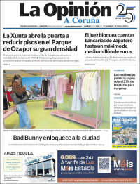 Portada de La Opinión de A Coruña (Espa&ntilde;a)
