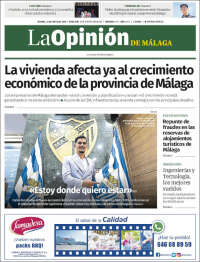 Portada de La Opinión de Málaga (Espa&ntilde;a)
