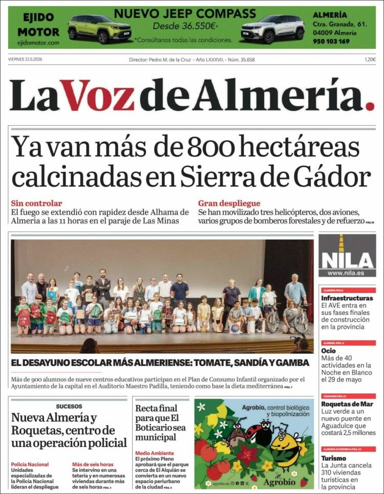 Portada de La Voz de Almería (Espa&ntilde;a)