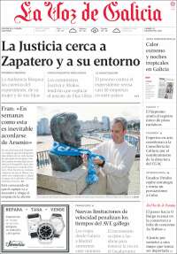 Portada de La Voz de Galicia (Espa&ntilde;a)