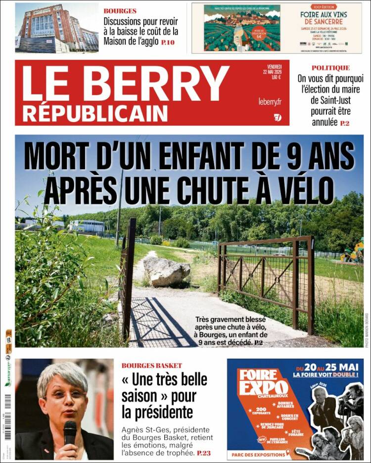 Portada de Berry Republicain (Francia)