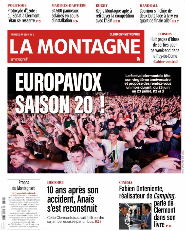 Portada de La Montagne (Francia)