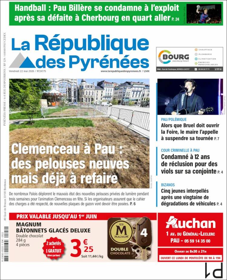 Portada de La République des Pyrénées (Francia)
