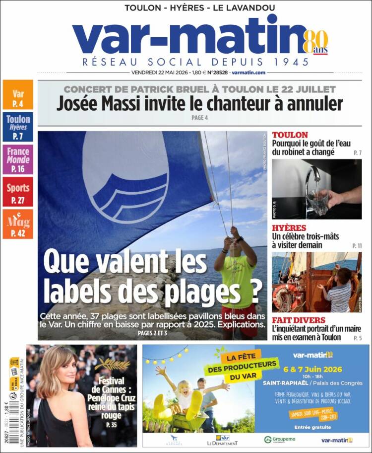 Portada de Var-Matin (Francia)
