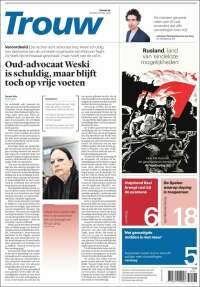 Portada de Trouw (Pa&iacute;ses Bajos)