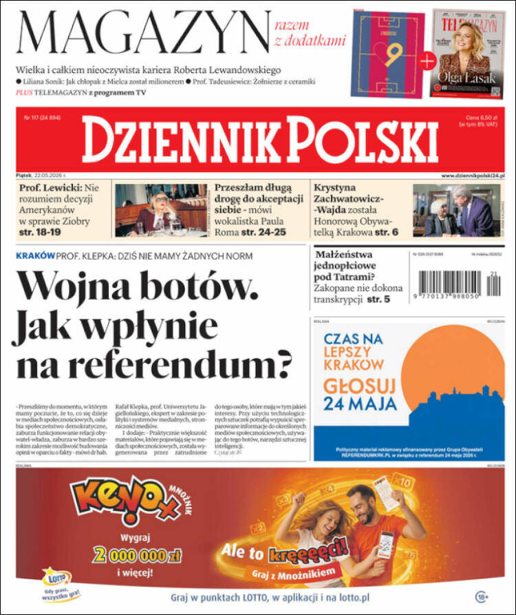 Portada de Dziennik (Polonia)