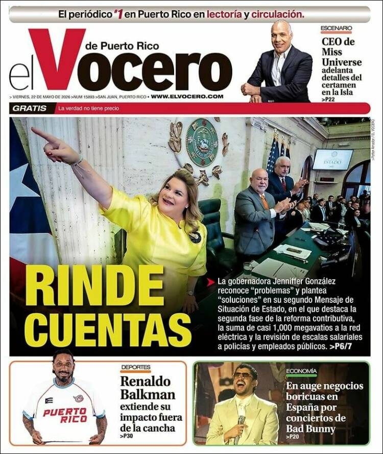 Portada de Vocero (Puerto Rico)