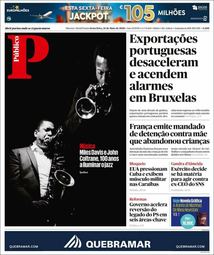 Portada de Público (Portugal)