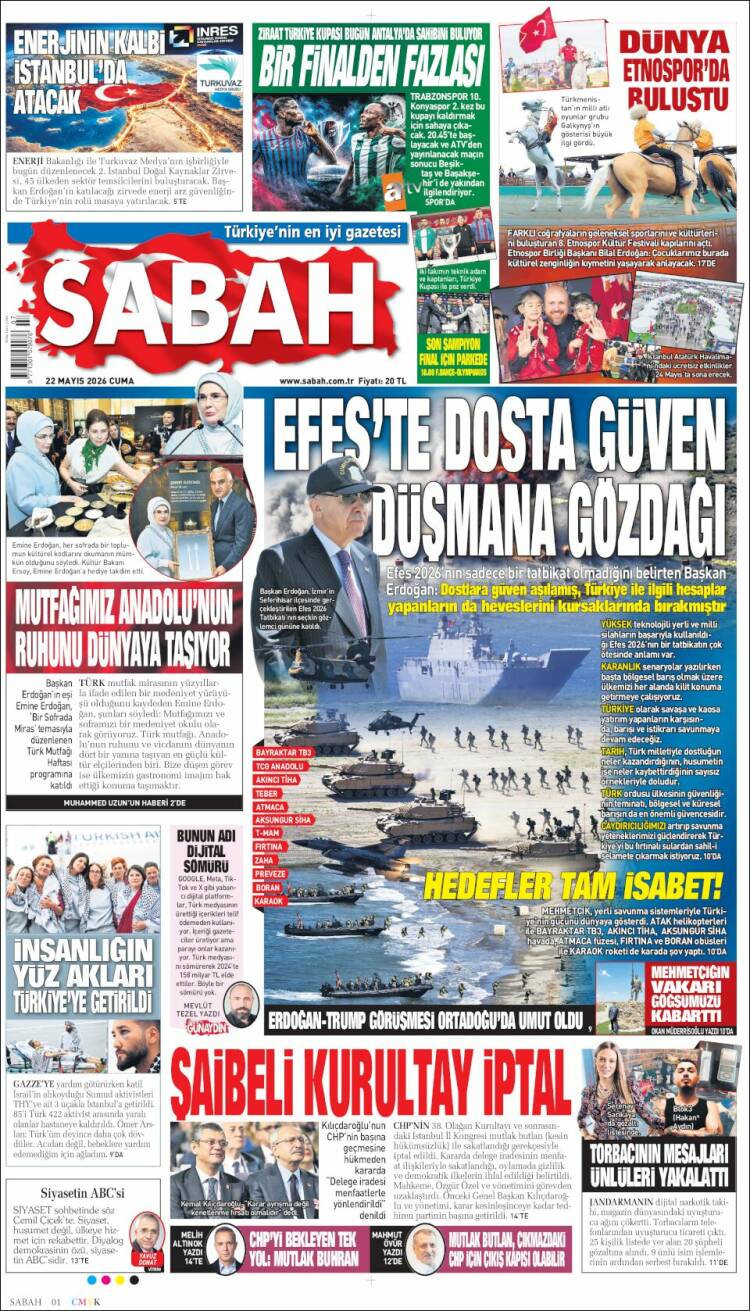 Portada de Sabah (Turqu&iacute;a)