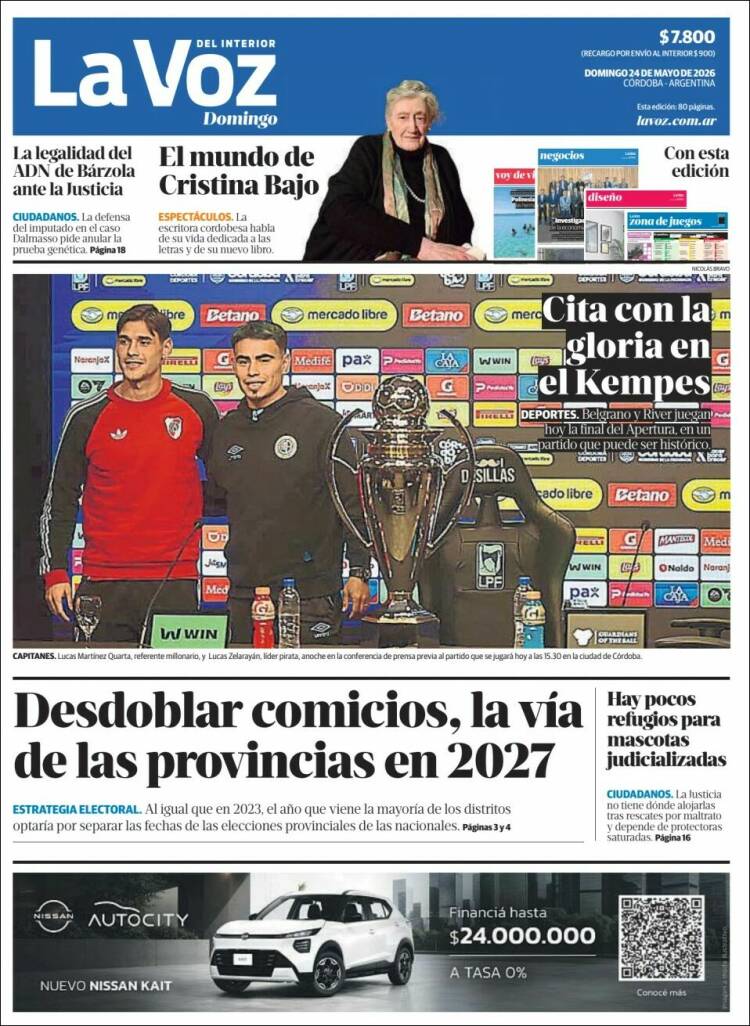 Portada de La Voz del Interior (Argentina)
