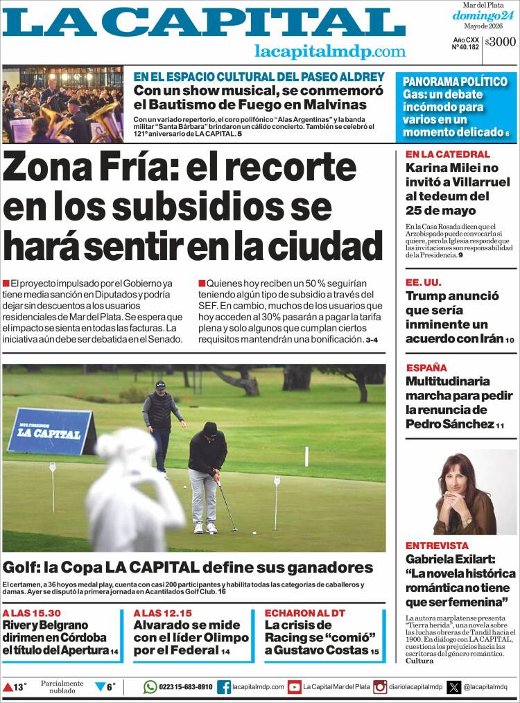 Portada de Diario La Capital - Mar del Plata (Argentina)