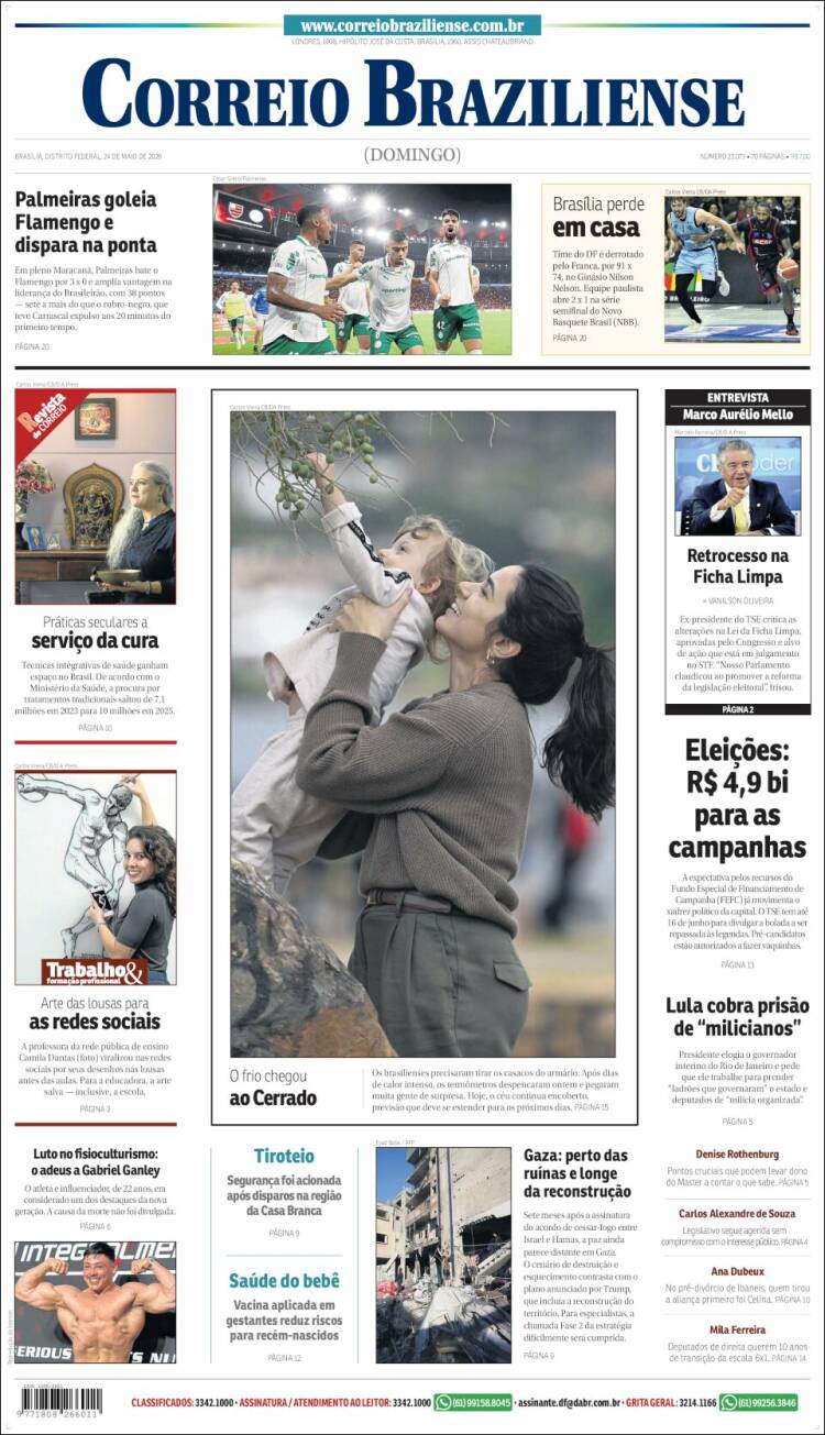 Portada de Correio Braziliense (Brasil)