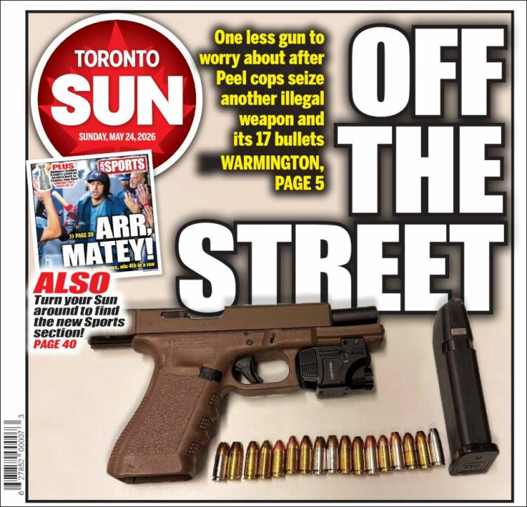 Portada de The Toronto Sun (Canad&aacute;)