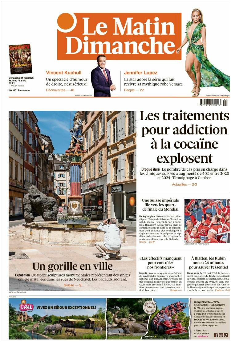 Portada de Le Matin (Suiza)