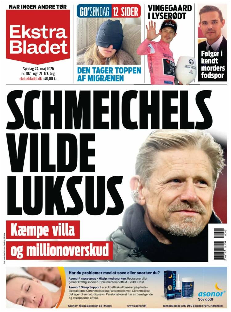 Portada de Ekstra Bladet (Dinamarca)