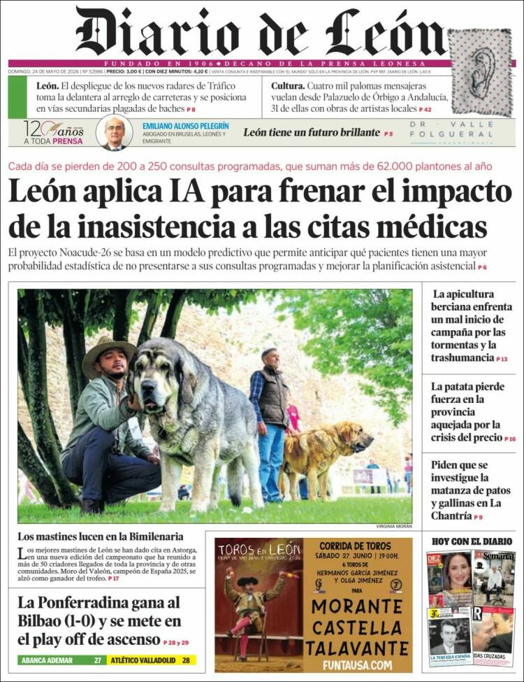 Portada de Diario de León (Espa&ntilde;a)