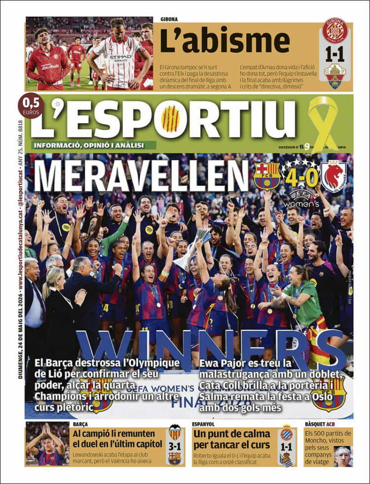 Portada de L'Esportiu (Espa&ntilde;a)