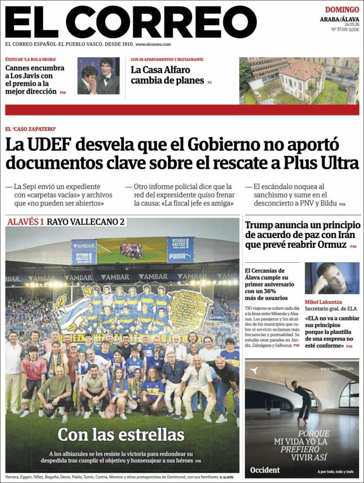 Portada de El Correo - Álava (Espa&ntilde;a)