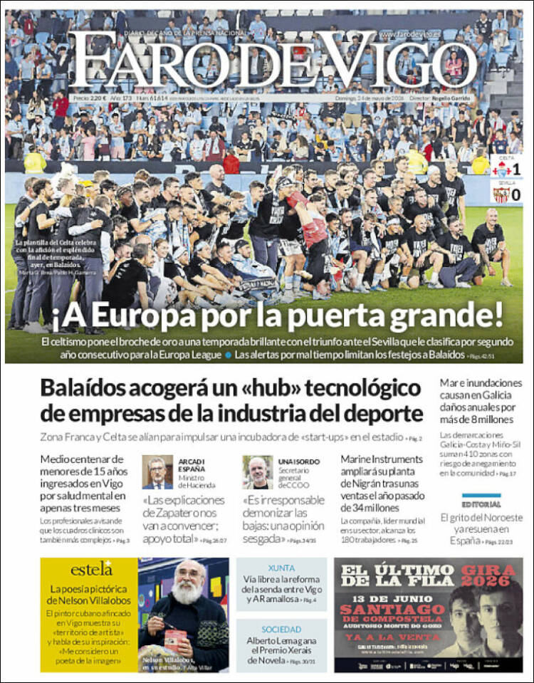 Portada de Faro de Vigo (Espa&ntilde;a)