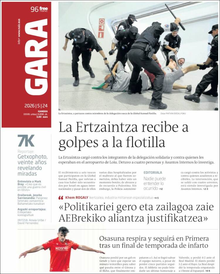 Portada de Gara (Espa&ntilde;a)