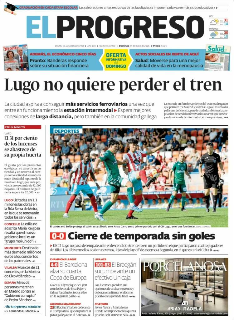 Portada de El Progreso (Espa&ntilde;a)