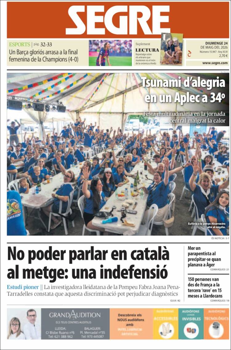 Portada de Segre (Espa&ntilde;a)