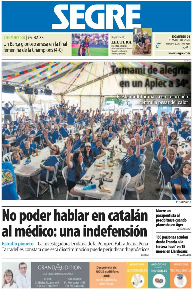 Portada de Segre  (Espa&ntilde;a)
