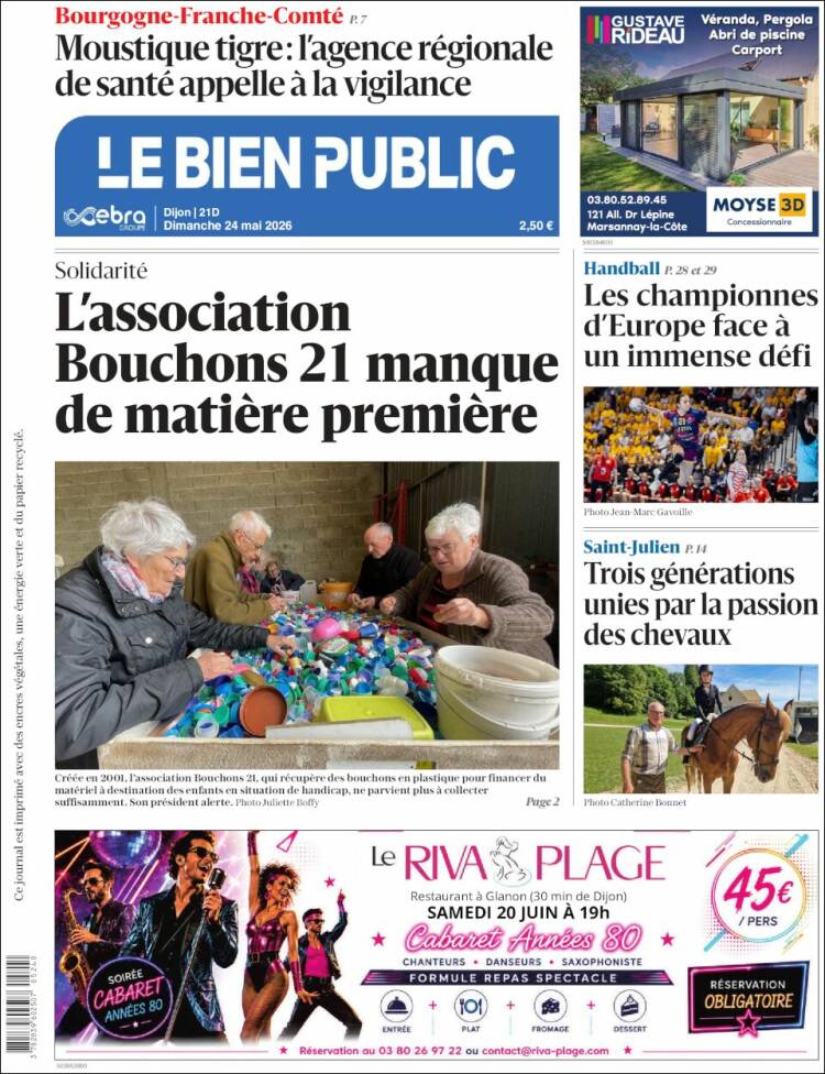 Portada de Le Bien Public (Francia)