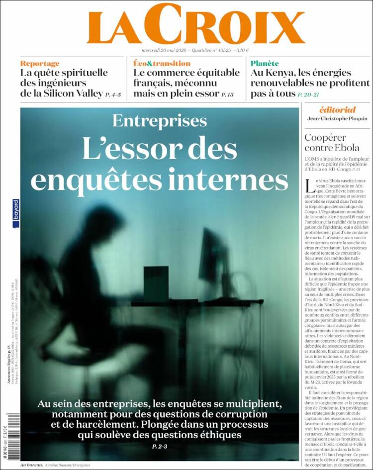 Portada de La Croix (Francia)