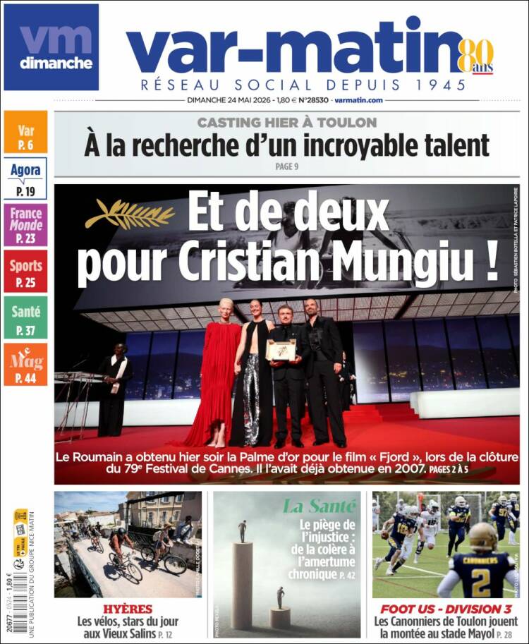 Portada de Var-Matin (Francia)
