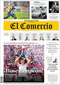 Portada de El Comercio (Per&uacute;)