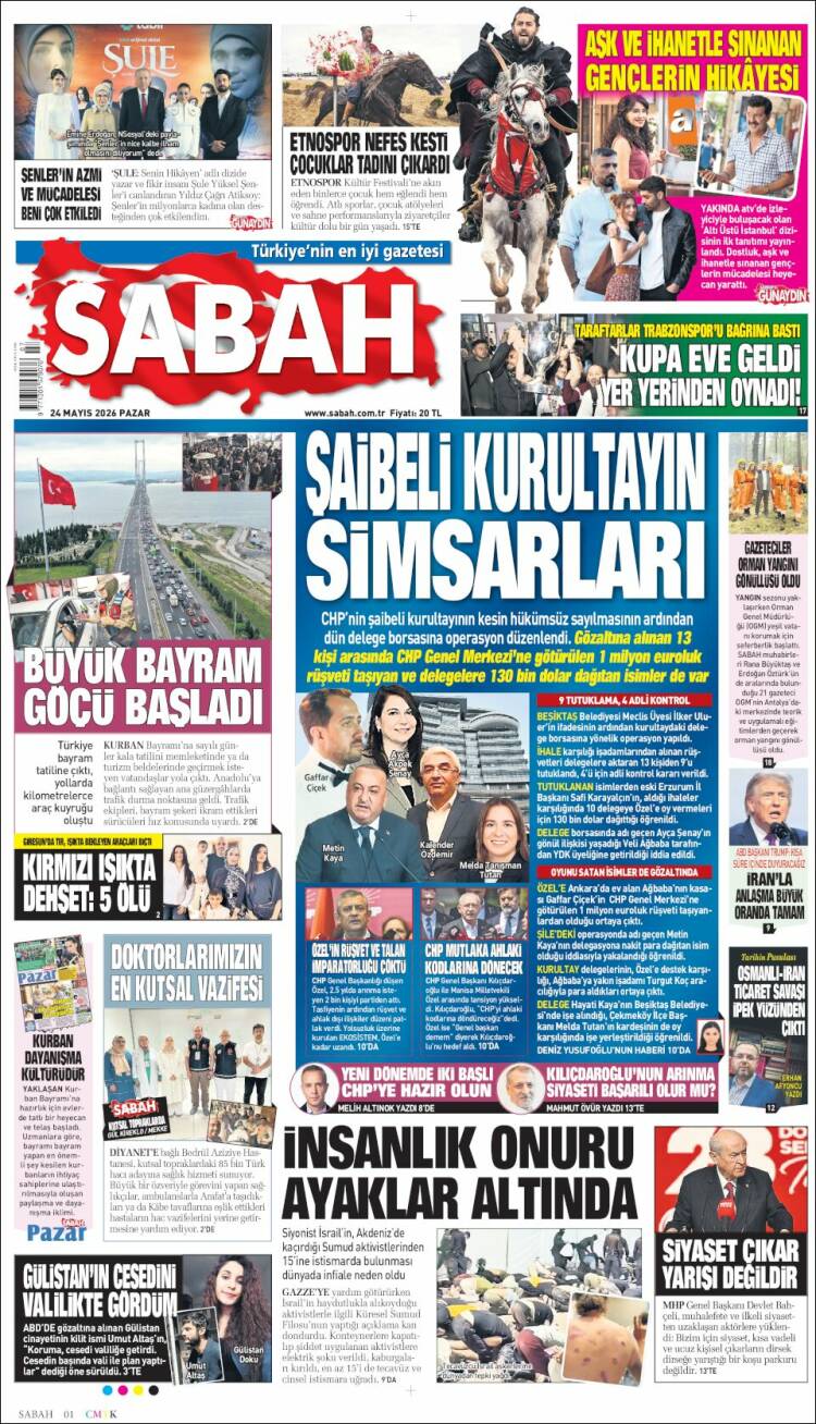 Portada de Sabah (Turqu&iacute;a)