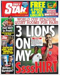 Portada de Daily Star (Reino Unido)
