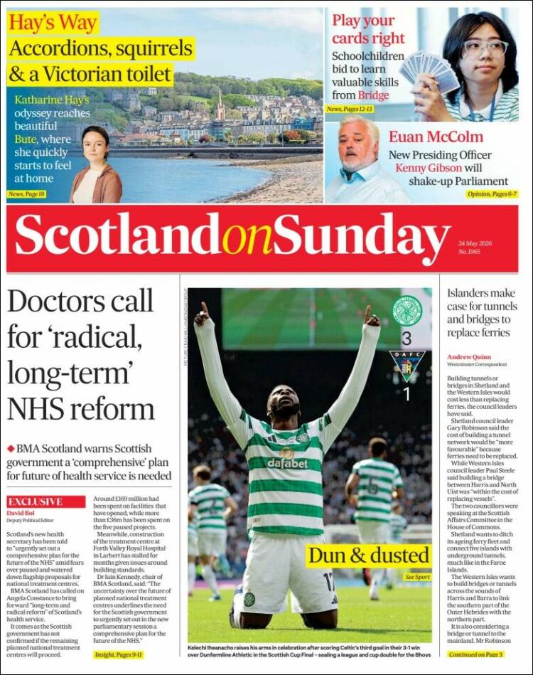 Portada de The Scotsman (Reino Unido)