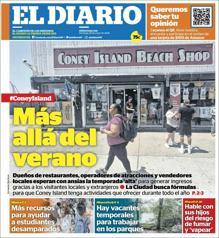 Portada de El Diario NY (USA)