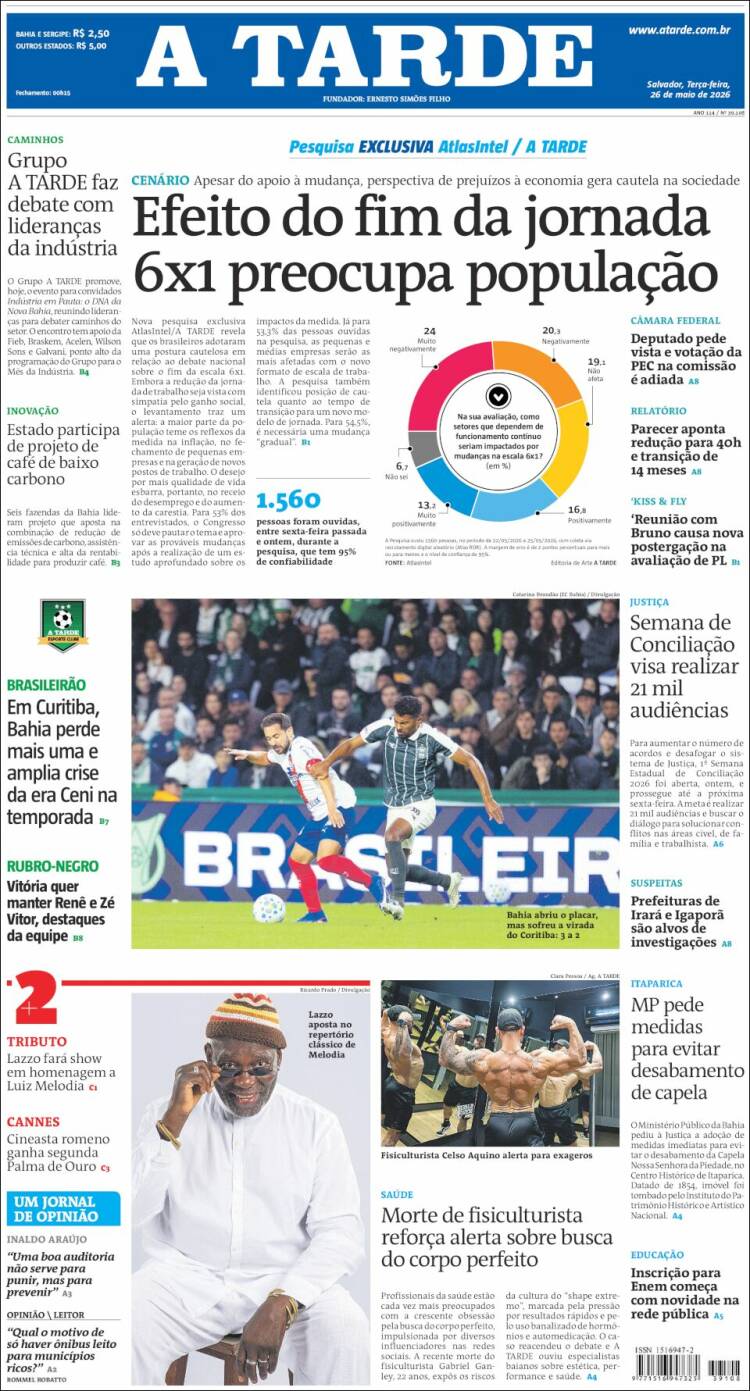 Portada de Diário A Tarde (Brasil)