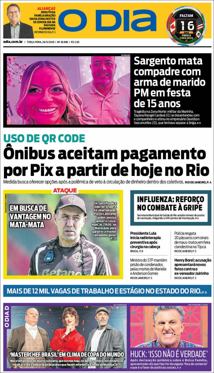 Portada de O Dia (Brasil)