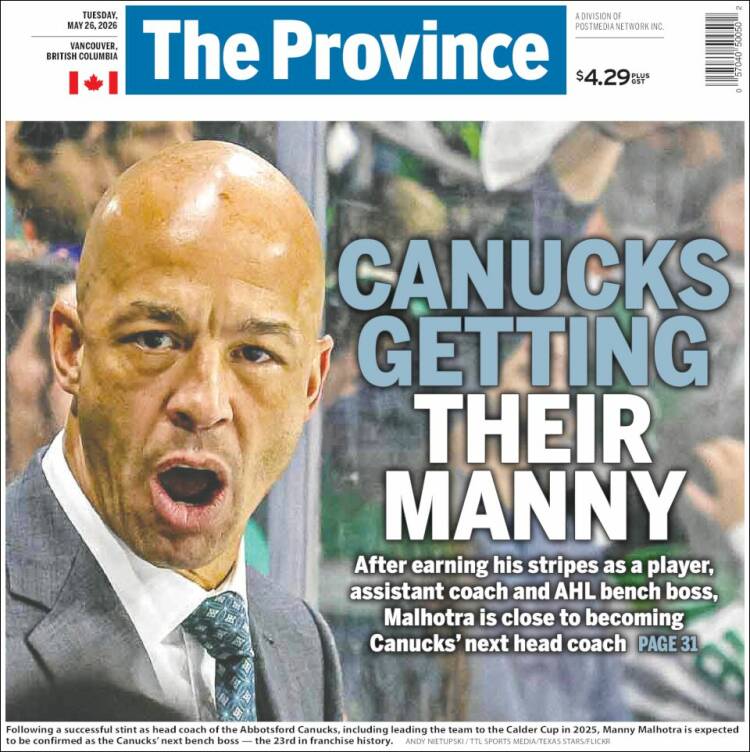 Portada de The Province (Canad&aacute;)